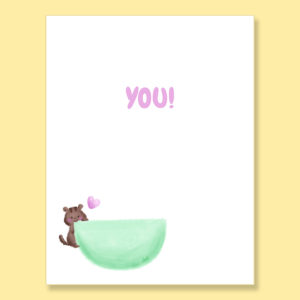 Thinking about something sweet chipmunk honeydew greeting card inside