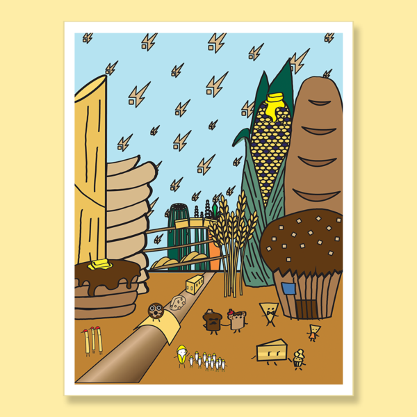 Foodland triopic grains greeting card