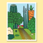 Foodland triopic veggies greeting card