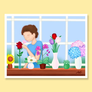 Florist greenhouse greeting card