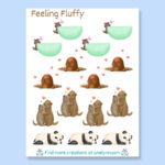 Feeling fluffy cute happy animal stickers vinyl white stickers set