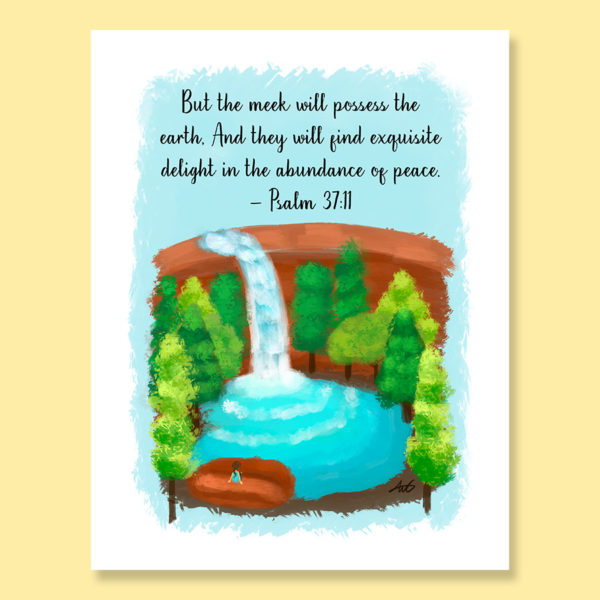Encouraging JW Paradise meek will possess the earth greeting cards magnets stickers