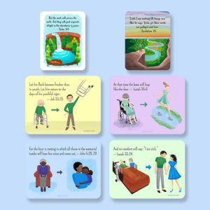 Encouraging JW Just Around the Corner Senior magnets stickers feat. Bible scriptures