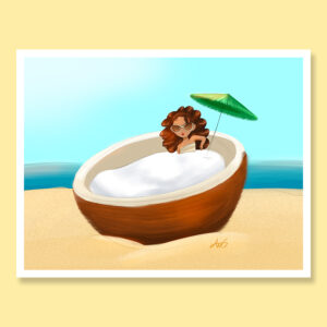 Coconut Cruisin just because greeting card