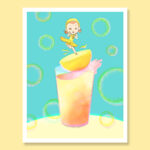 Citrus Sucker Punch lemonade just because greeting card
