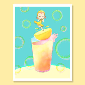 Citrus Sucker Punch lemonade just because greeting card