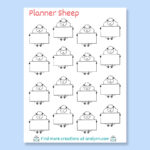 Sheep JW planner stickers with blank surface to write on for field service, studying, meetings, ldc, etc