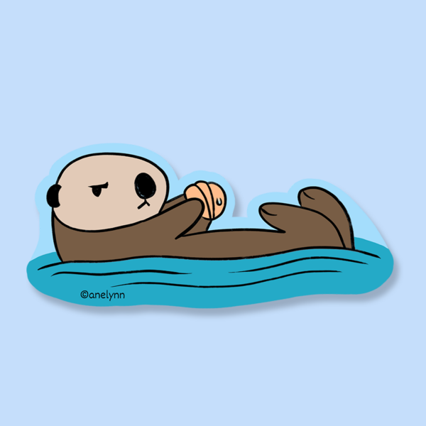 Otterly ridiculous sea otter with shell