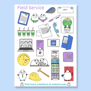 Sheep JW planner stickers for field service ministry ldc metro literature card tract brochure