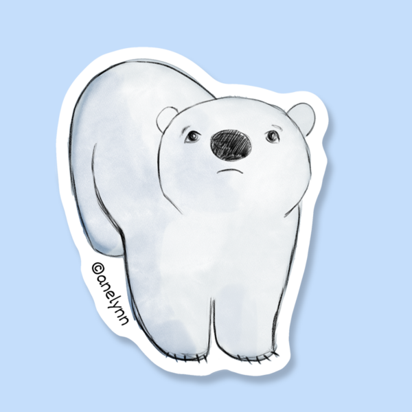 Sad polar bear